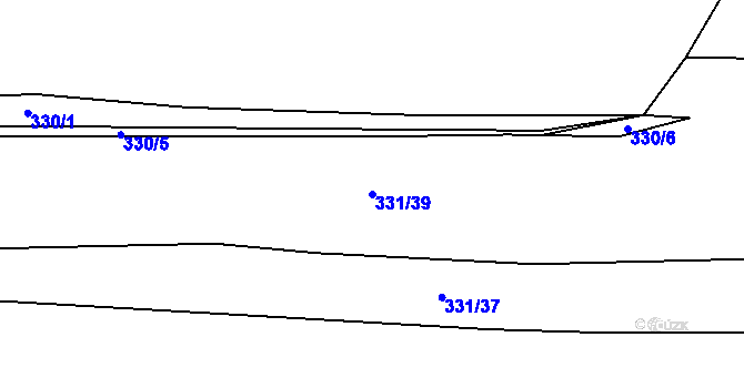 Parcela st. 331/39 v KÚ Všenice, Katastrální mapa