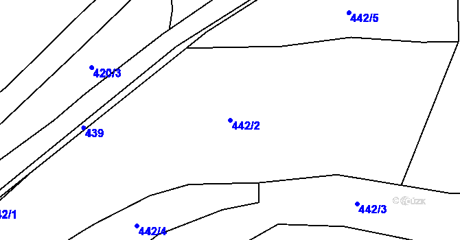 Parcela st. 442/2 v KÚ Všenice, Katastrální mapa