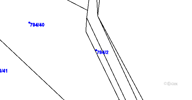 Parcela st. 794/2 v KÚ Buzice, Katastrální mapa