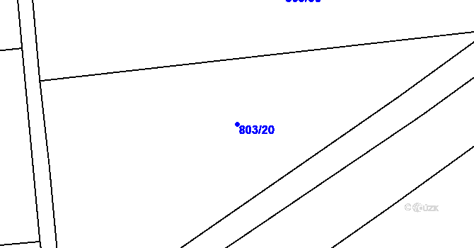 Parcela st. 803/20 v KÚ Buzice, Katastrální mapa