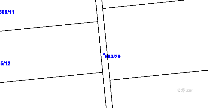 Parcela st. 803/29 v KÚ Buzice, Katastrální mapa