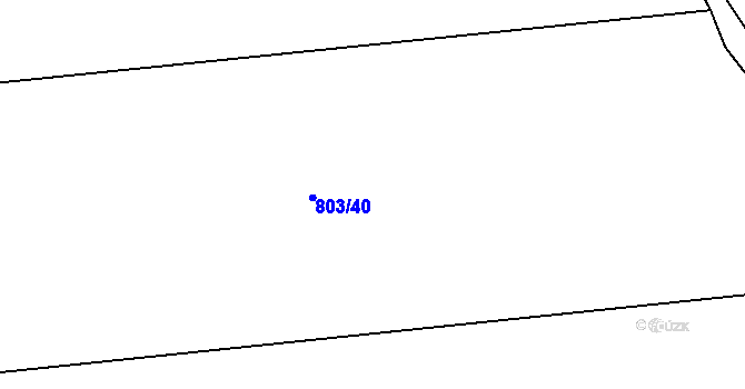Parcela st. 803/34 v KÚ Buzice, Katastrální mapa