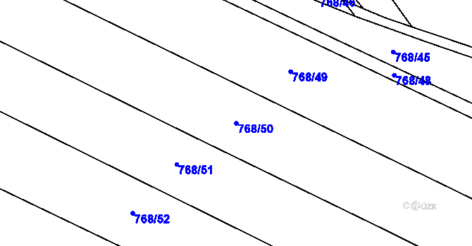Parcela st. 768/50 v KÚ Buzice, Katastrální mapa