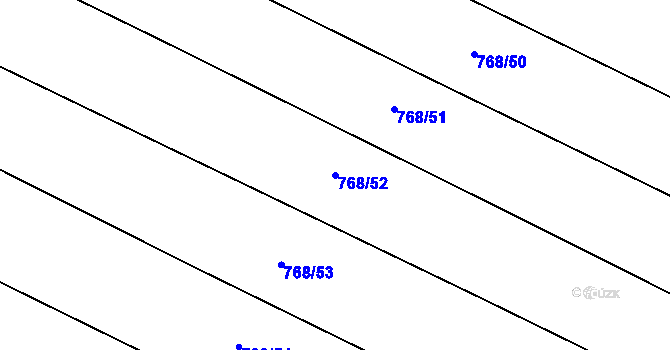 Parcela st. 768/52 v KÚ Buzice, Katastrální mapa