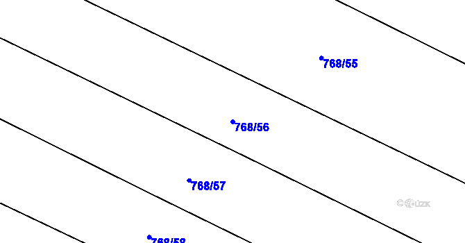 Parcela st. 768/56 v KÚ Buzice, Katastrální mapa