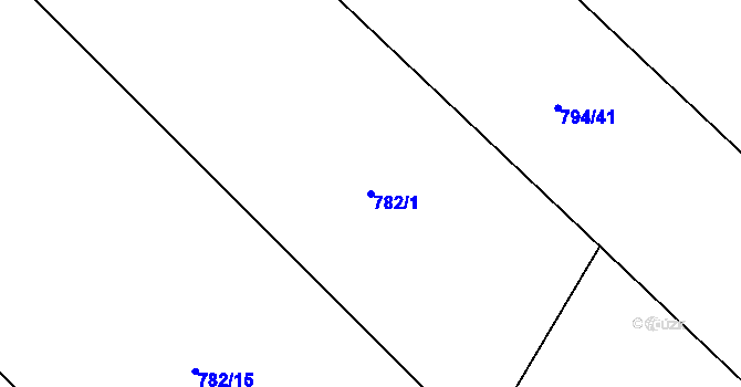 Parcela st. 782/1 v KÚ Buzice, Katastrální mapa