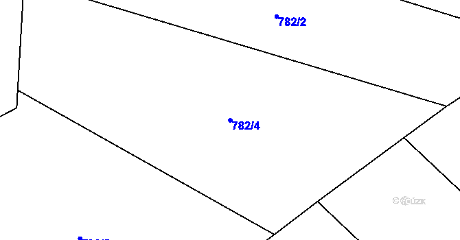 Parcela st. 782/4 v KÚ Buzice, Katastrální mapa