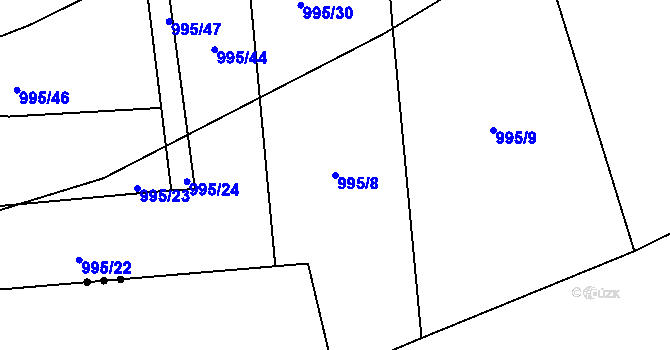 Parcela st. 995/8 v KÚ Buzice, Katastrální mapa