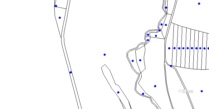 Parcela st. 537/3 v KÚ Býčkovice, Katastrální mapa