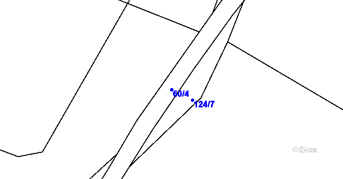 Parcela st. 60/4 v KÚ Bylany u Mostu, Katastrální mapa