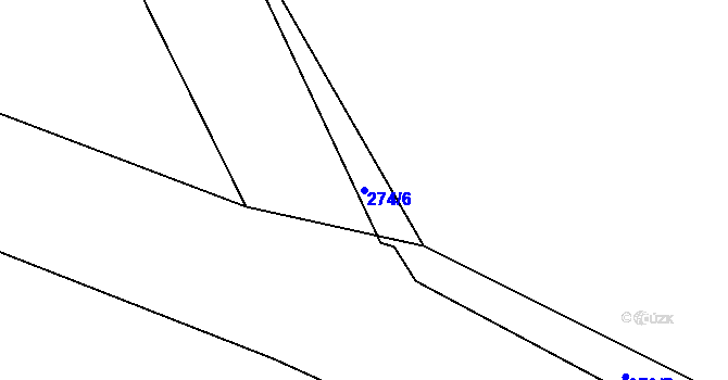 Parcela st. 274/6 v KÚ Bylany u Mostu, Katastrální mapa