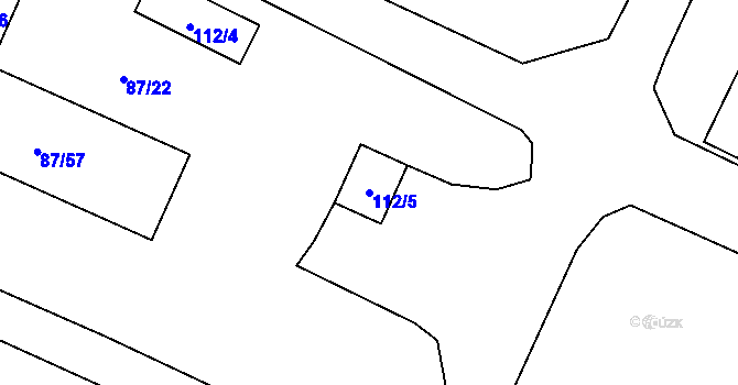 Parcela st. 112/5 v KÚ Bylany u Mostu, Katastrální mapa