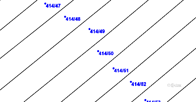 Parcela st. 414/50 v KÚ Bylany, Katastrální mapa