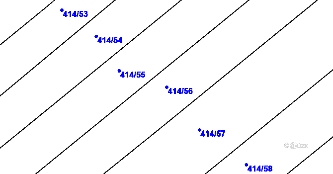 Parcela st. 414/56 v KÚ Bylany, Katastrální mapa