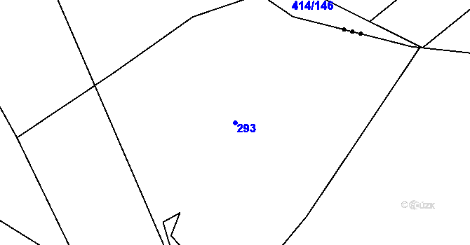Parcela st. 293 v KÚ Lány u Bylan, Katastrální mapa