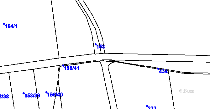 Parcela st. 417 v KÚ Byseň, Katastrální mapa