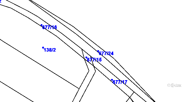 Parcela st. 677/24 v KÚ Bystrá, Katastrální mapa