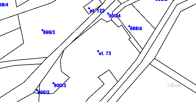 Parcela st. 73 v KÚ Bystré v Orlických horách, Katastrální mapa