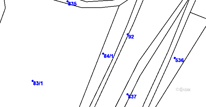 Parcela st. 84/1 v KÚ Bystré v Orlických horách, Katastrální mapa