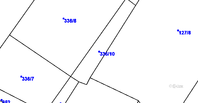Parcela st. 336/10 v KÚ Bystré v Orlických horách, Katastrální mapa
