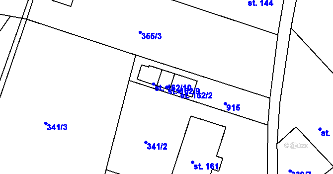 Parcela st. 162/9 v KÚ Bystré v Orlických horách, Katastrální mapa
