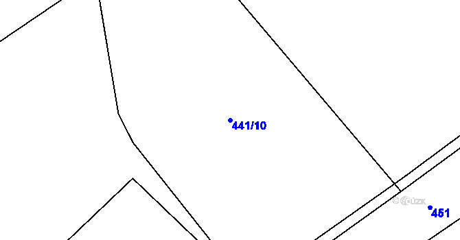 Parcela st. 441/10 v KÚ Bystré v Orlických horách, Katastrální mapa