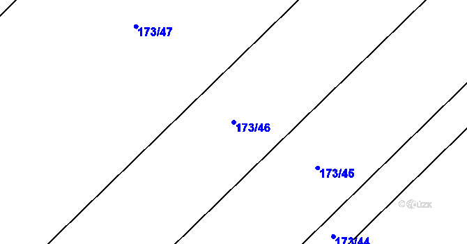 Parcela st. 173/46 v KÚ Bystročice, Katastrální mapa