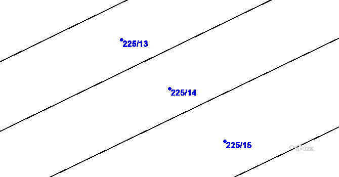 Parcela st. 225/14 v KÚ Bystročice, Katastrální mapa