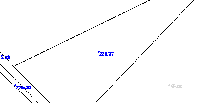 Parcela st. 225/37 v KÚ Bystročice, Katastrální mapa