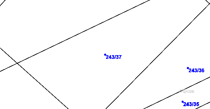Parcela st. 243/37 v KÚ Bystročice, Katastrální mapa