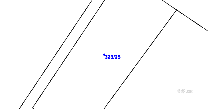 Parcela st. 323/25 v KÚ Bystročice, Katastrální mapa