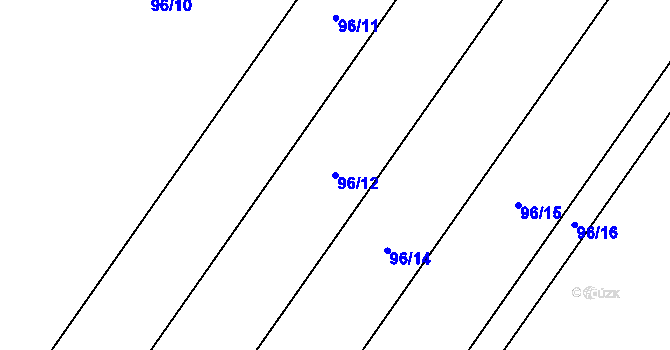 Parcela st. 96/12 v KÚ Žerůvky, Katastrální mapa