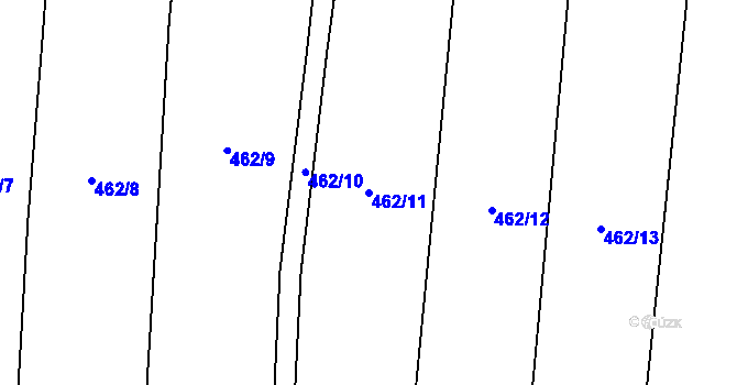 Parcela st. 462/11 v KÚ Bystrovany, Katastrální mapa