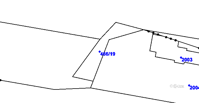 Parcela st. 466/19 v KÚ Bystrovany, Katastrální mapa