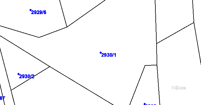 Parcela st. 2930/1 v KÚ Bystřec, Katastrální mapa