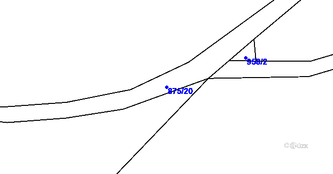 Parcela st. 875/20 v KÚ Bystřec, Katastrální mapa