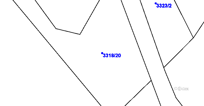 Parcela st. 3318/20 v KÚ Bystřec, Katastrální mapa
