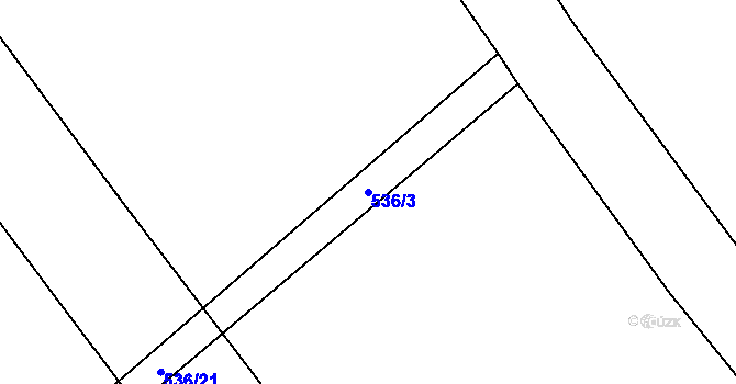 Parcela st. 536/3 v KÚ Líšno, Katastrální mapa
