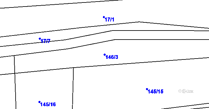 Parcela st. 146/3 v KÚ Líšno, Katastrální mapa