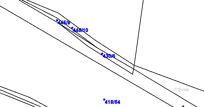 Parcela st. 430/6 v KÚ Nesvačily u Bystřice, Katastrální mapa
