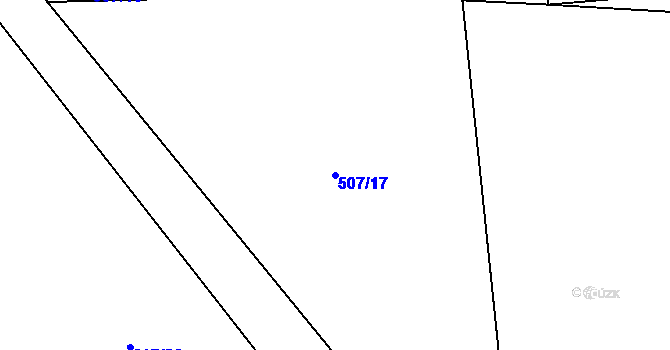 Parcela st. 507/17 v KÚ Nesvačily u Bystřice, Katastrální mapa
