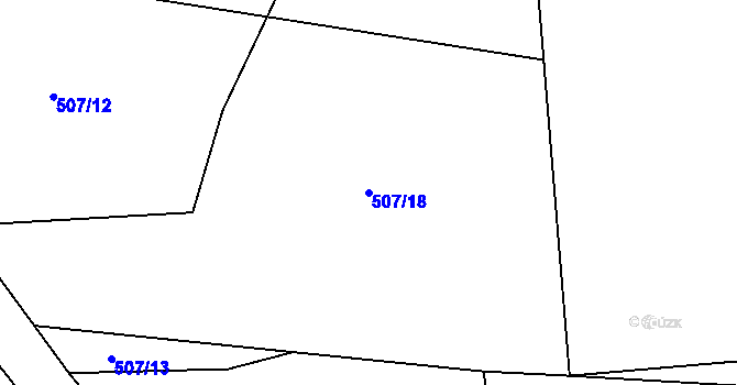 Parcela st. 507/18 v KÚ Nesvačily u Bystřice, Katastrální mapa