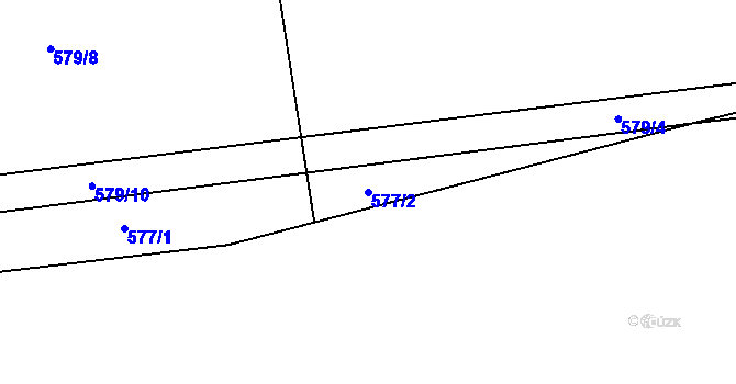 Parcela st. 577/2 v KÚ Nesvačily u Bystřice, Katastrální mapa