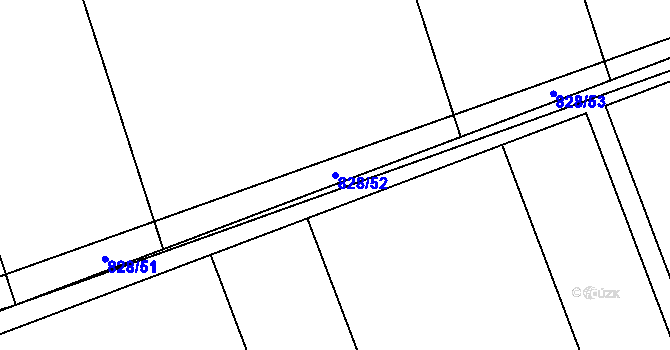 Parcela st. 828/52 v KÚ Nesvačily u Bystřice, Katastrální mapa