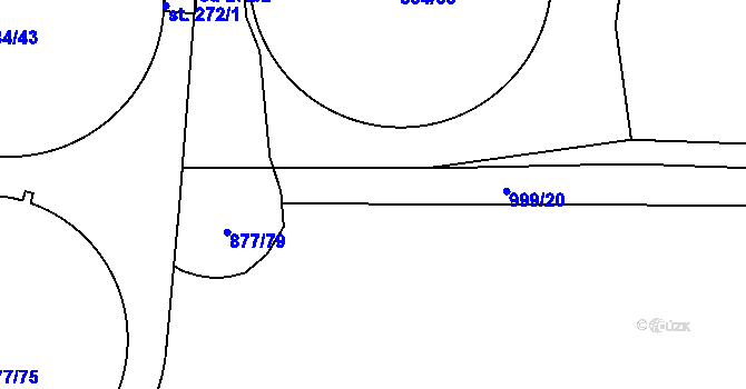 Parcela st. 999/19 v KÚ Nesvačily u Bystřice, Katastrální mapa