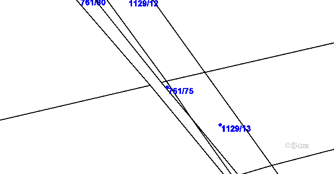 Parcela st. 761/75 v KÚ Bystřice, Katastrální mapa