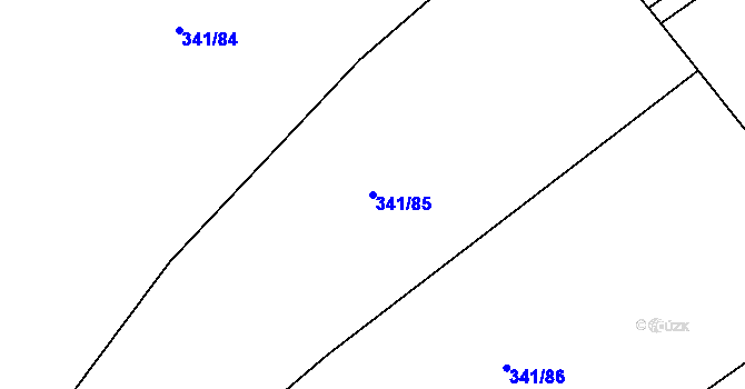 Parcela st. 341/85 v KÚ Bystřice, Katastrální mapa