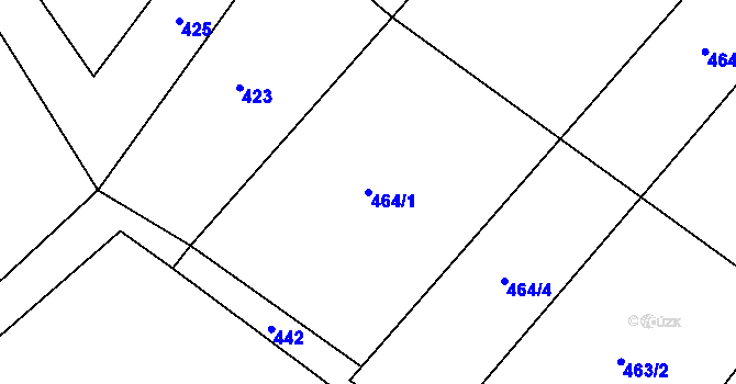 Parcela st. 464/1 v KÚ Bystřice nad Olší, Katastrální mapa