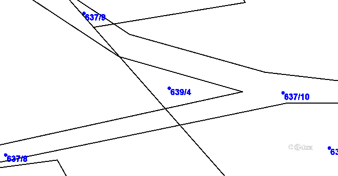 Parcela st. 639/4 v KÚ Bystřice nad Olší, Katastrální mapa