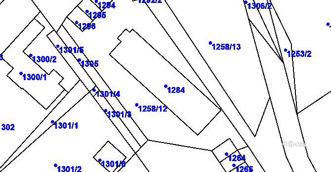 Parcela st. 1284 v KÚ Bystřice nad Olší, Katastrální mapa